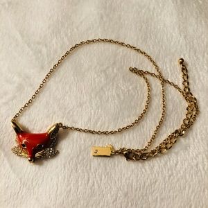 kate spade “into the woods” fox necklace